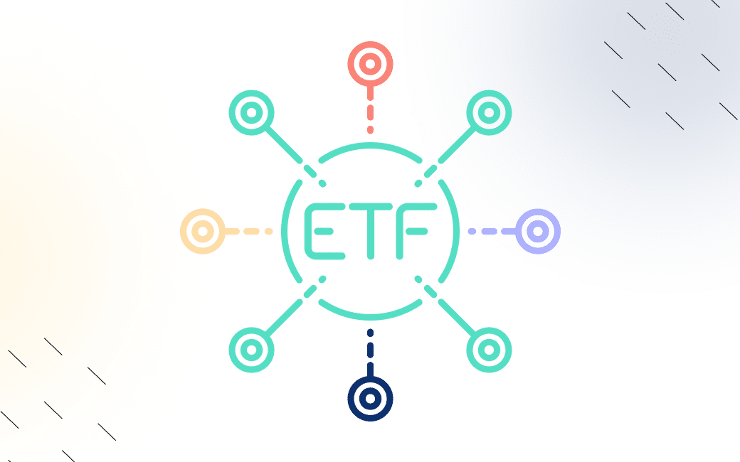 Circle with ETF written inside it and f=different coloured circles coming out of thisWhat are ETFs