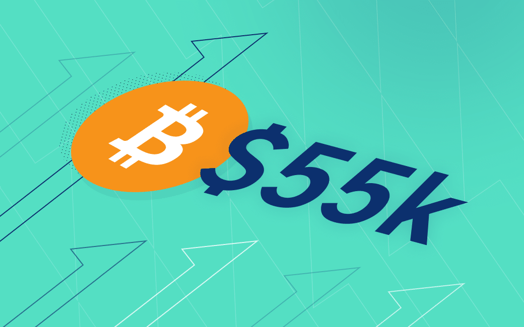 Bitcoin Hovers Near $55K